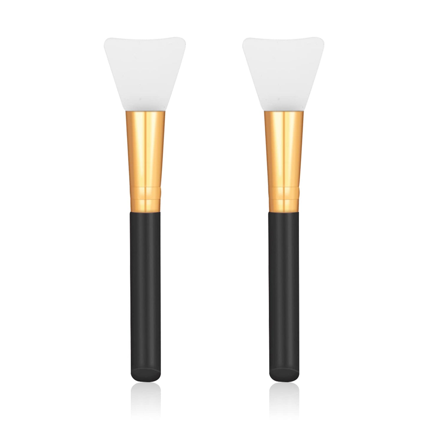 2 PCS Silicone Face Mask Brushes, Facial Mud Mask Beauty Tool Applicator Brush Soft Hairless Body Lotion Moisturizers Applicator Sector Brush Makeup Tools For Women Girls (Pink+Blue)