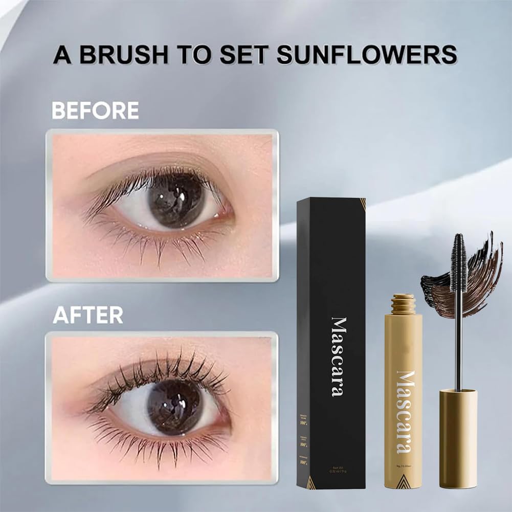 Mascara for Older Women, Kehyla Beauty - Mascara, Volume And Length Waterproof Long Lasting, Eye Lash Enhancer, Makeup Smudge Proof Tubing All Lash Types (Black)