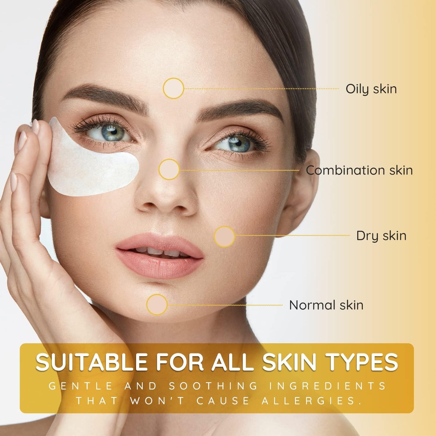 Enaskin Naturals Under Eye Patches for Dark Circles: 30 Pairs Retinol Collagen Eye Gels Mask - Reduce Wrinkles Puffy & Bags - Skin Treatment Pads - Anti Aging Moisturizer For Women (Blue)