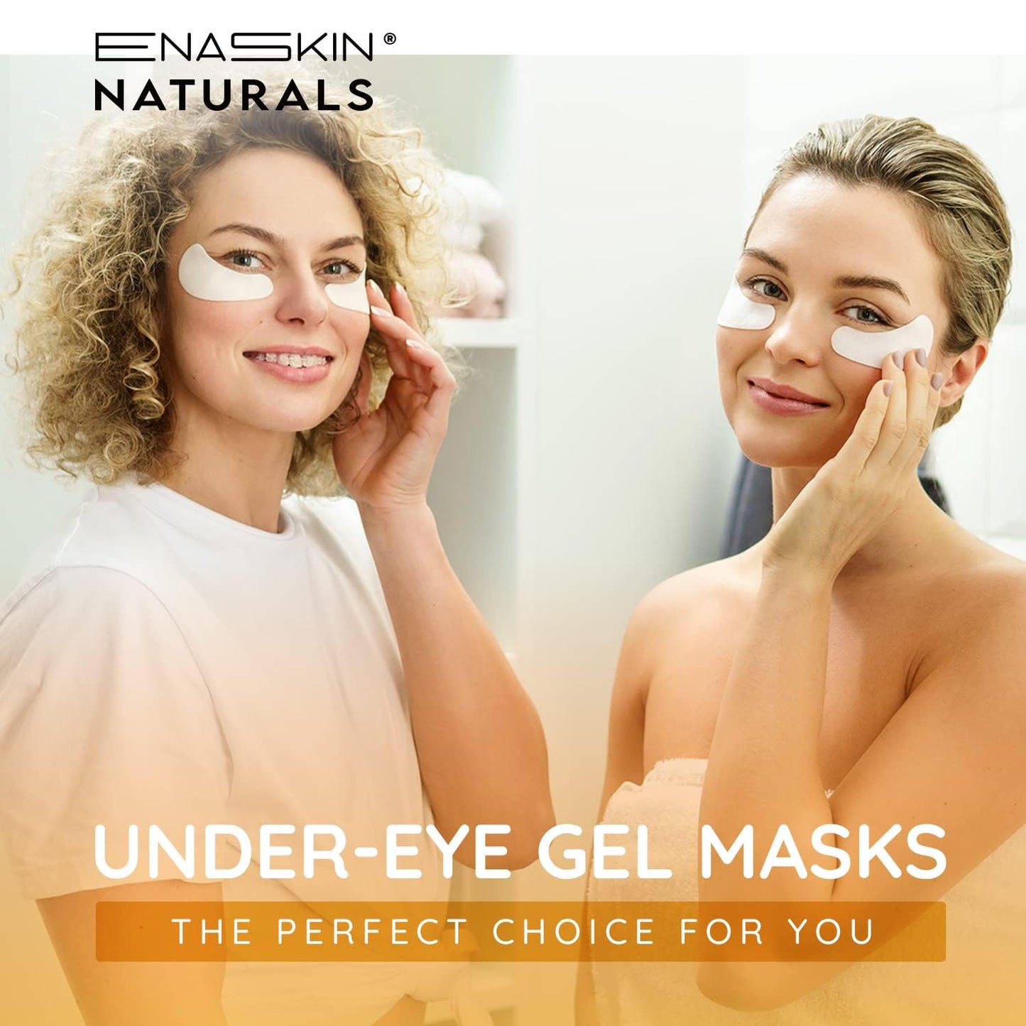 Enaskin Naturals Under Eye Patches for Dark Circles: 30 Pairs Retinol Collagen Eye Gels Mask - Reduce Wrinkles Puffy & Bags - Skin Treatment Pads - Anti Aging Moisturizer For Women (Blue)