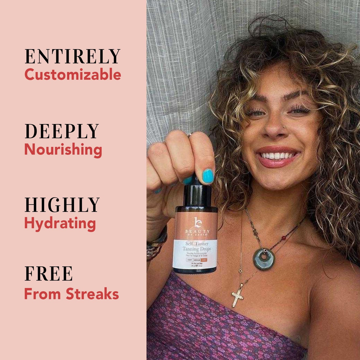 Self Tanning Drops - USA Made with Natural & Organic Ingredients, Medium Face Tanning Drops to Add to Lotion, Moisturizing Bronzing Tanner for Face & Body, Toxin Free Tanner for Fake Tan